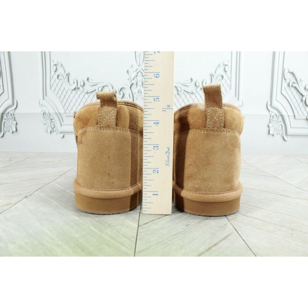LL Bean Brown Suede Wicked Good Shearling Lined Slippers Ankle Boots 8 M - Picture 8 of 9